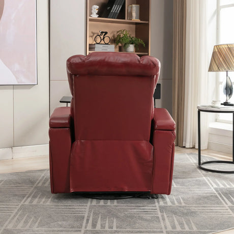 Power Recliner Chair PU Leather With USB Tray Table - Omega Lifestyles