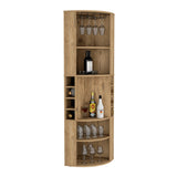 Modern Oban Corner Bar Cabinet With Bottle Storage - Omega Lifestyles