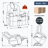 Power Lift Recliner Chair With Massage Heat And USB Ports - Omega Lifestyles