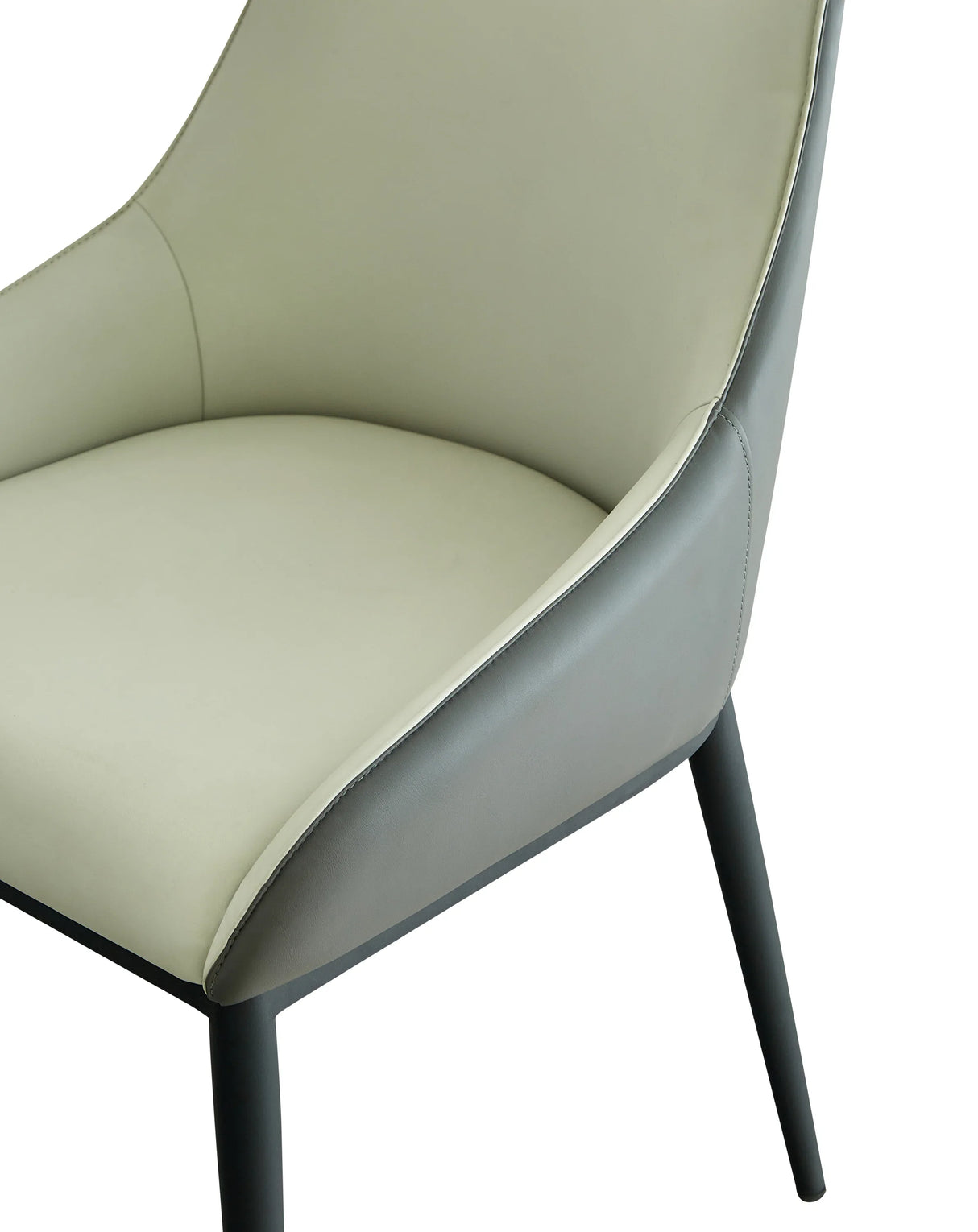 Modern PU Leather Dining Chair Set With Metal Legs Pair - Omega Lifestyles