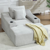 Oversized Corduroy Fabric Twin Sleeper Sofa Bed