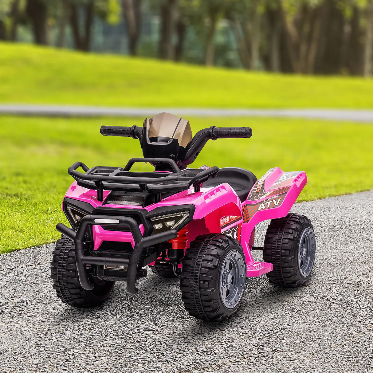 Kids Electric 6V Pink Four Wheeler Ride-On Toy - Omega Lifestyles