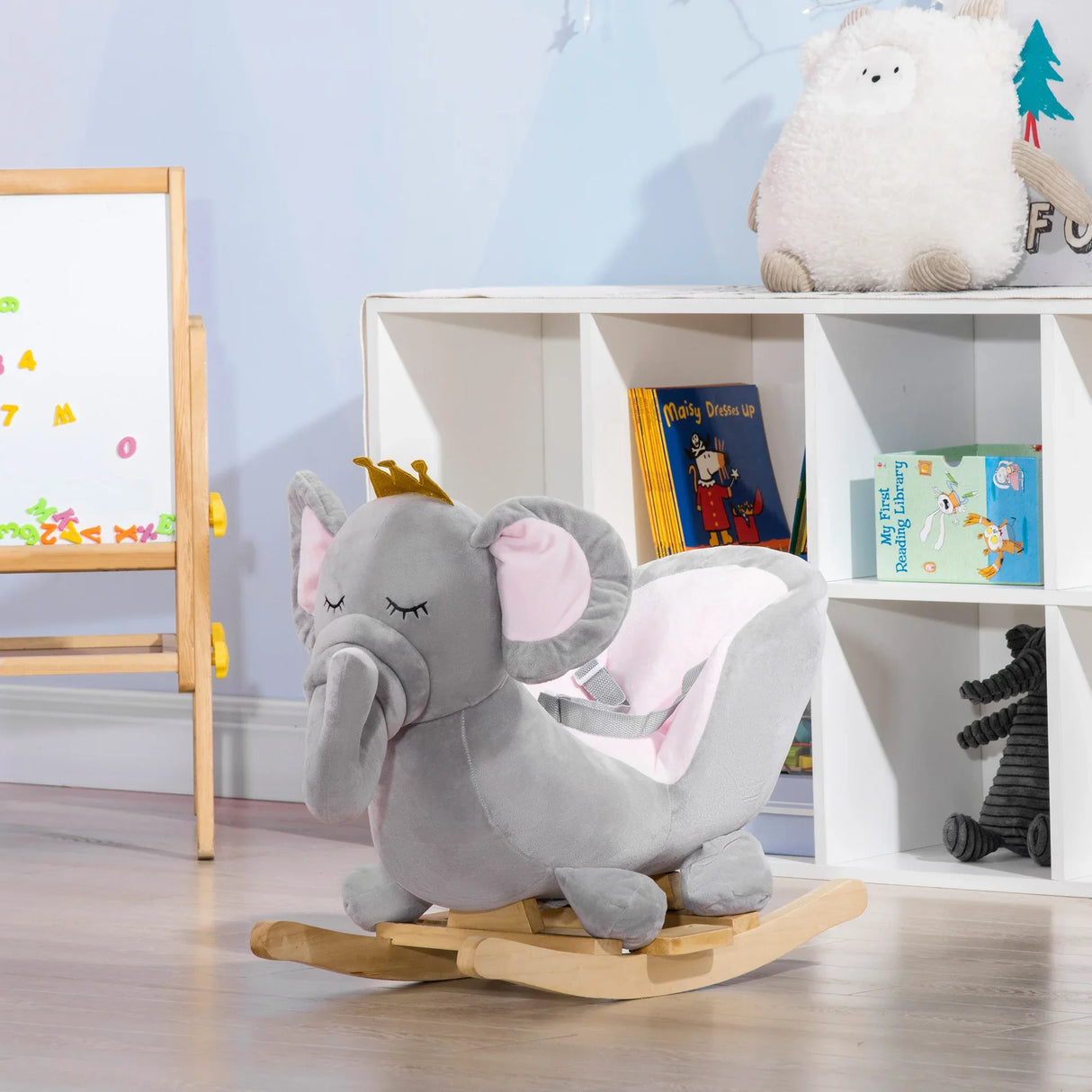 Toddler Plush Elephant Rocking Chair With Sound - Omega Lifestyles