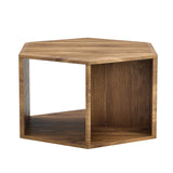 Hexagonal MDF Storage Coffee Table With Pattern - Omega Lifestyles