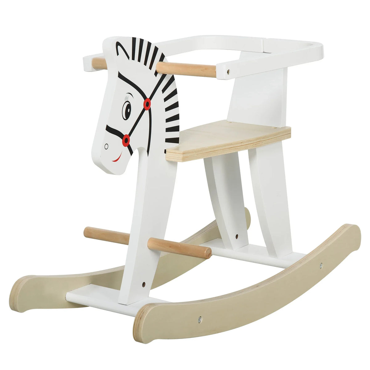 Wooden Toddler Rocking Horse With Safety Rail - Omega Lifestyles