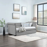 Twin Upholstered Tufted Daybed With Trundle Solid Wood - Omega Lifestyles