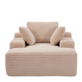 Oversized Plush Corduroy Memory Foam Lounge Chair