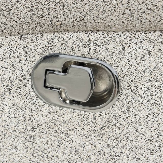 Contemporary Light Gray Fabric Manual Glider Recliner - Omega Lifestyles