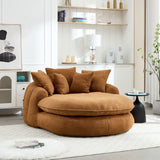 Oversized Chenille Memory Foam Bean Bag Sofa With Pillows - Omega Lifestyles