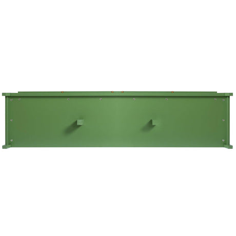 Antique Green Solid Wood TV Cabinet With Glass Door - Sleep Galleria