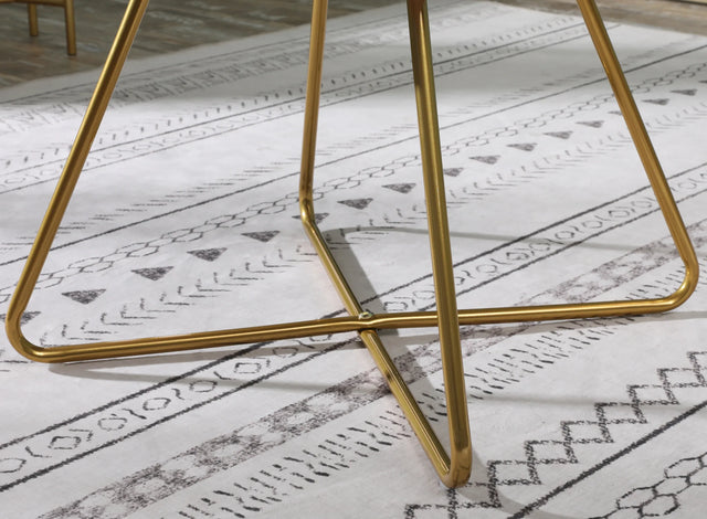 Green Silky Velvet Upholstered Accent Chair With Gold Base - Omega Lifestyles