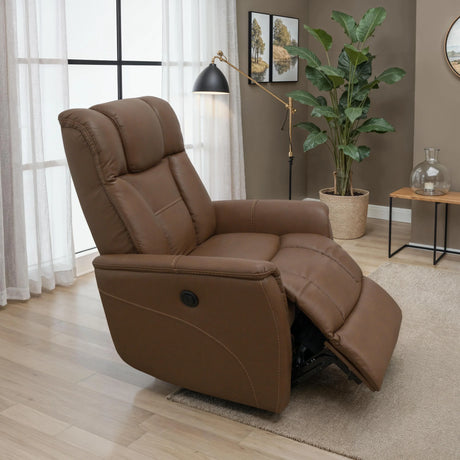 Power Recliner With Manual Adjustable Headrest And Power Footrest - Omega Lifestyles