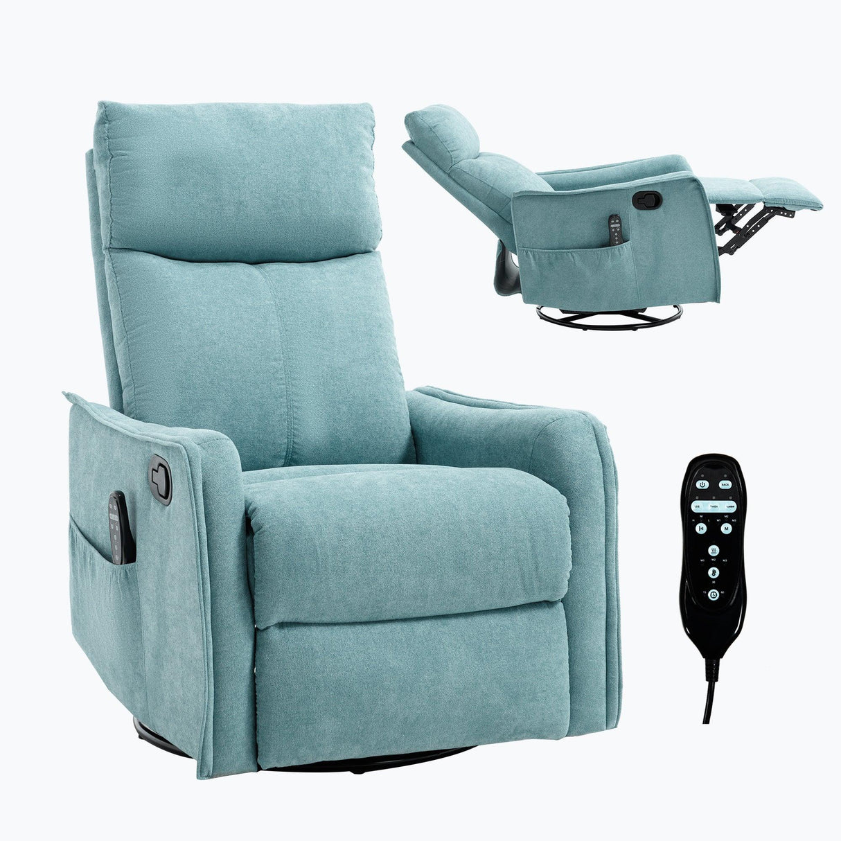 Heat Massage Medium-Firm Manual Recliner Chair - Omega Lifestyles