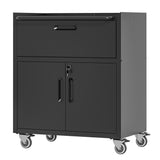 Heavy-Duty Steel Garage Tool Cabinet With Wheels