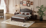 Full Size Dark Walnut Wood Platform Bed Frame - Omega Lifestyles