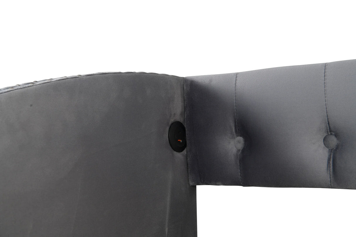 Twin Upholstered Velvet Wood Storage Daybed Frame - Omega Lifestyles