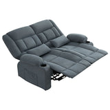 Manual Reclining Oversized Soft Metal Frame Loveseat - Omega Lifestyles