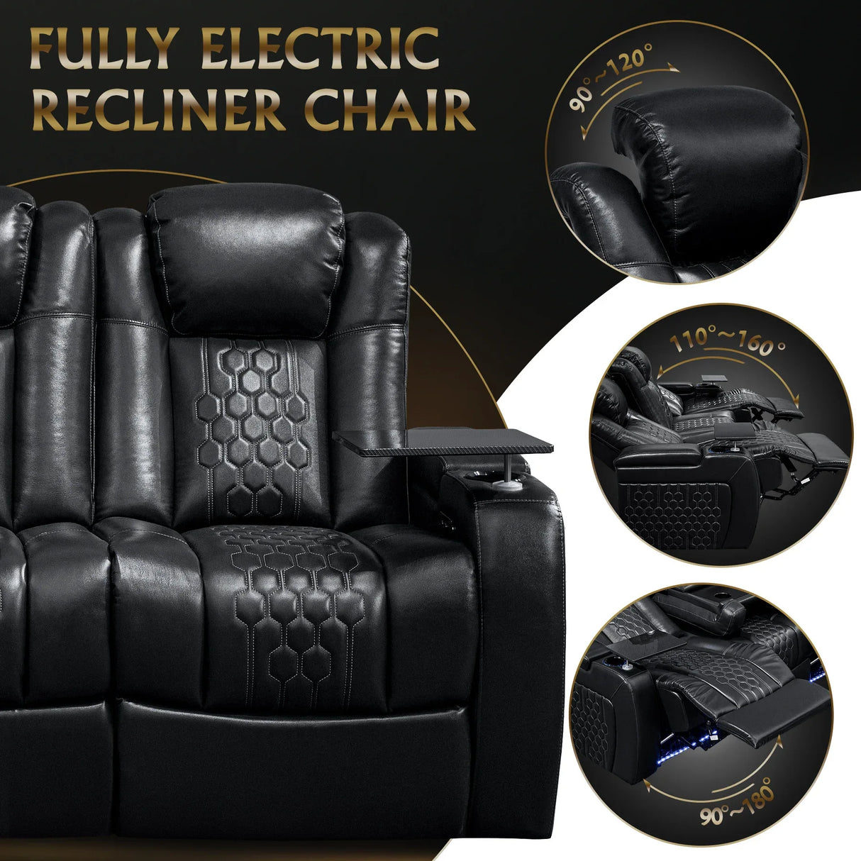 Ultra-Plush Top-Grain Nappa Leather Power Recliner - Omega Lifestyles