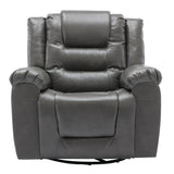 Grey Manual PU Upholstered Home Theater Recliner Chair Set - Omega Lifestyles