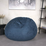 Large High-Density Shredded Foam Microsuede Bean Bag Chair - Omega Lifestyles