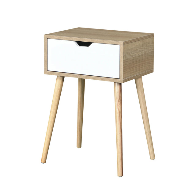 Mid-Century Modern MDF Side Table With Drawer - Omega Lifestyles