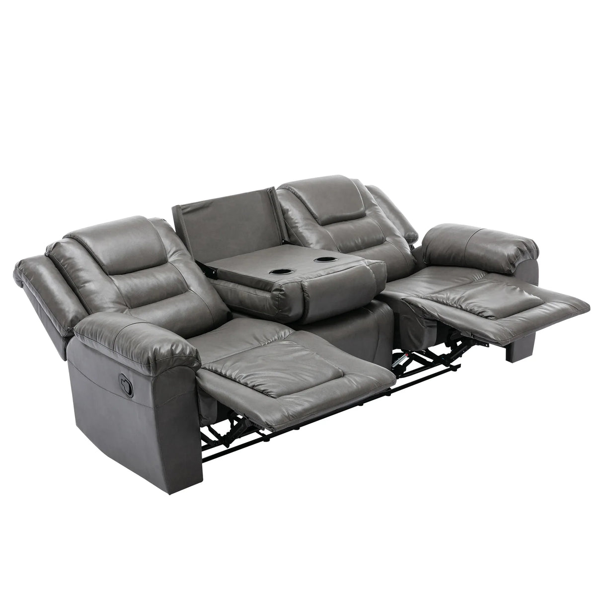 Home Theater 3-Seater Manual Recliner Chair With Cup Holders - Omega Lifestyles