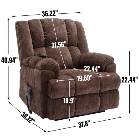Medium-Firm Dual Motor Power Lift Massage Recliner Chair - Omega Lifestyles
