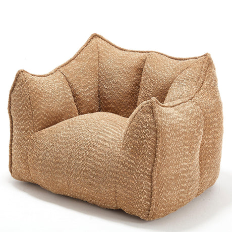 Chenille Bean Bag Chair Soft Foam Living Room Seating - Omega Lifestyles