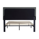 Twin Upholstered Linen Platform Bed Frame With Headboard - Omega Lifestyles