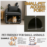 Dark Gray Bunny-Ear Dual-Use Pet Furniture Armchair - Omega Lifestyles