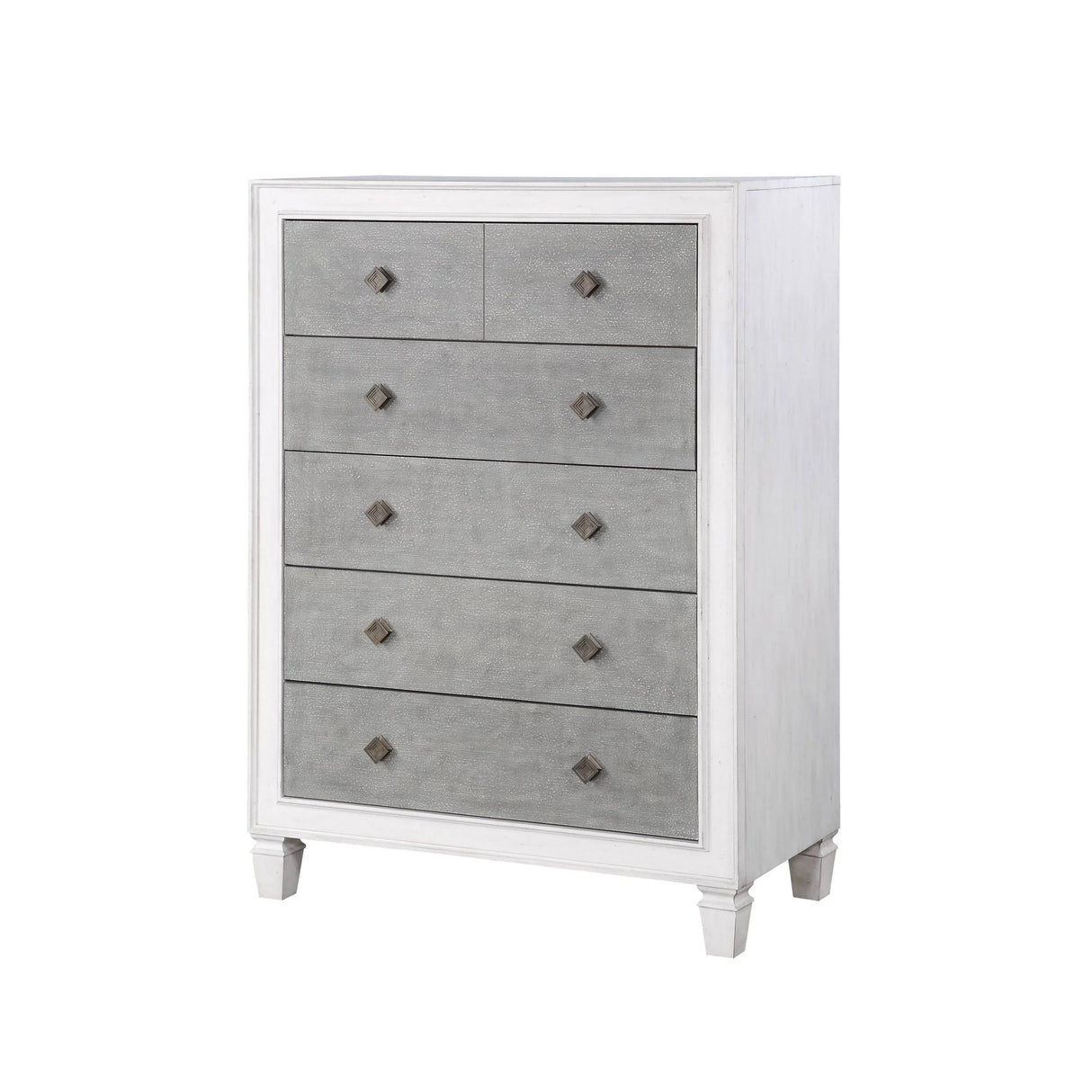 Transitional White Synthetic Wood Storage Chest - Omega Lifestyles