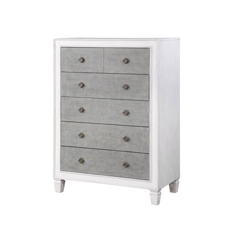 Transitional White Synthetic Wood Storage Chest - Omega Lifestyles