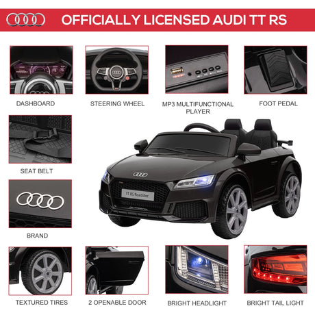 Kids Licensed Audi TT RS Electric Ride On Car With Remote - Omega Lifestyles