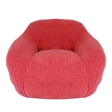 Spacious Rose Teddy Fabric Memory Foam Bean Bag Chair - Omega Lifestyles