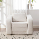 Convertible Chenille Sofa Bed With Folding Foam Cushion - Omega Lifestyles