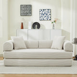 Corduroy Folding Sofa Bed With Foam Spring Mattress - Omega Lifestyles