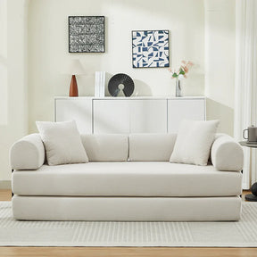 Corduroy Folding Sofa Bed With Foam Spring Mattress - Omega Lifestyles