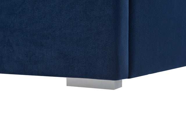 Queen Modern Velvet Upholstered Platform Bed Frame - Omega Lifestyles