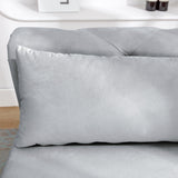 Classic Velvet Storage Chaise Lounge With Pillow - Omega Lifestyles