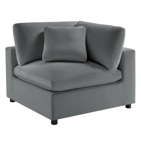 Modern Plush Down Feather Corner Wedge Chair - Omega Lifestyles