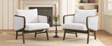 Set of 2 Sherpa Fabric Upholstered Accent Chairs - Omega Lifestyles