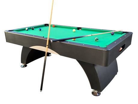 7-Inch Foldable Black Green Pool Table With Accessories - Omega Lifestyles