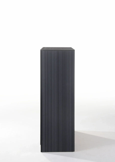 Modern Black Synthetic Wood 5-Drawer Chest - Omega Lifestyles