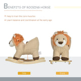 Lion-Themed Plush Baby Rocking Horse With Sound - Omega Lifestyles