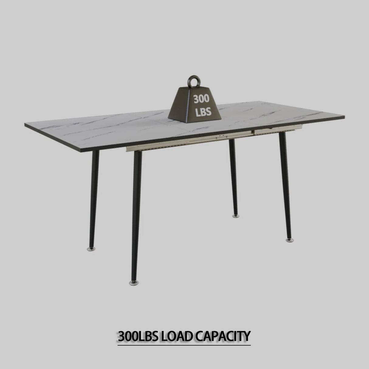 Expandable MDF Dining Table Set With Cushioned Armless Chairs - Omega Lifestyles