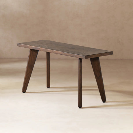 Solid Red Oak Wood Handcrafted Dining Bench - Omega Lifestyles