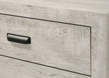 Transitional Whitewashed Wood 2-Drawer Bedside Cabinet - Omega Lifestyles