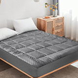 Ultra-Plush Gray Cotton Mattress Bedspread King Size - Sleep Galleria