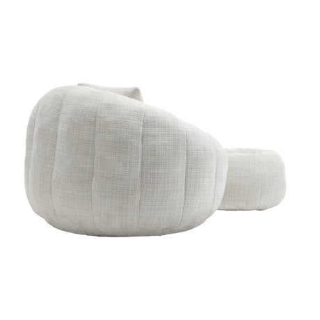 Ergonomic Chenille Foam-Padded Round Chair With Ottoman - Omega Lifestyles