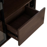 Modern Minimalist LED Curio Cabinet With Tempered Glass Doors - Omega Lifestyles